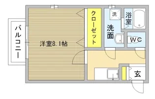 リブレア板付B【201号室】の間取り