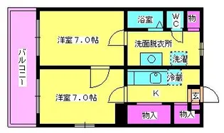 シンプルライフ井尻【302号室】の間取り
