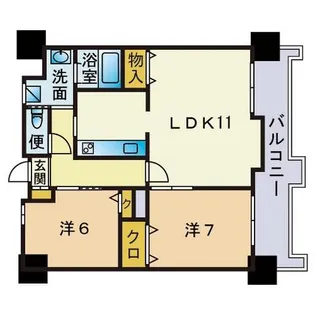 サンセール諸岡【3階】の間取り