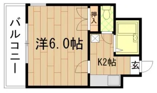 アルカディア須玖Ⅲ【201号室】の間取り