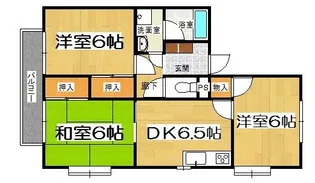 清水タウンD棟【303号室】の間取り