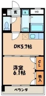 エレガンス井尻【506号室】の間取り