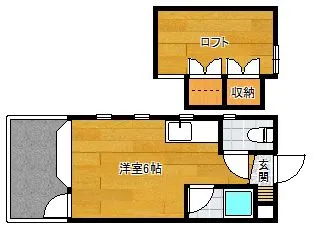 モアハイツ南福岡【202号室】の間取り