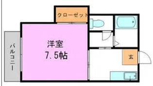 セフィラ須玖【A102号室】の間取り