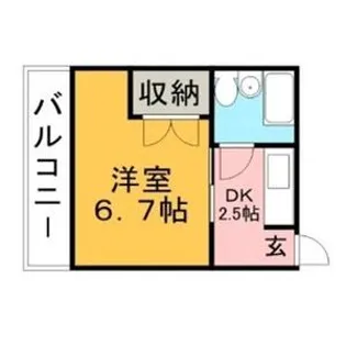 コーポマキ【205号室】の間取り