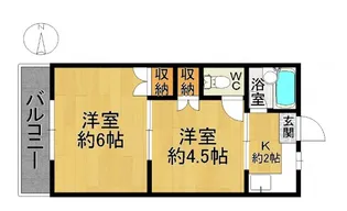 清流ハイツA【3階】の間取り