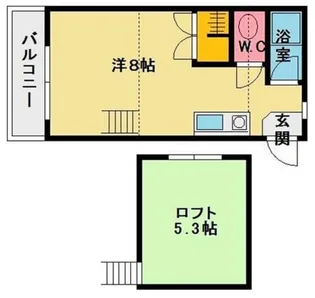 グリーンJOYO【203号室】の間取り
