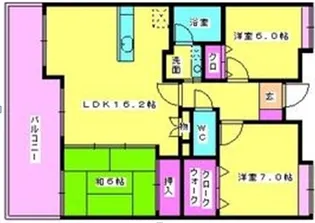 GRACIOUS筑紫通り【205号室】の間取り