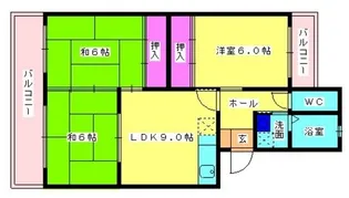 小田コーポ【405号室】の間取り