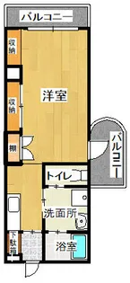 日宝サンセーヌ大橋南【1106号室】の間取り