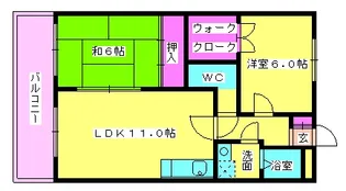 スティルライフ桜ヶ丘【202号室】の間取り