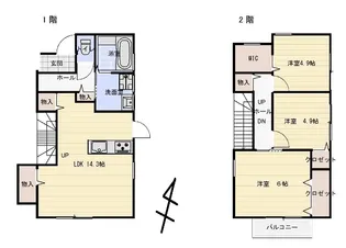 福岡県福岡市南区大橋4丁目【一戸建】の間取り