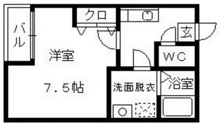 クレフラスト井尻駅前B【103号室】の間取り