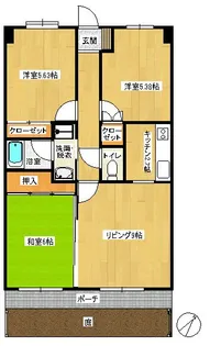 サンステージ福岡南【102号室】の間取り
