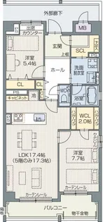 グランデ東雲【3階】の間取り