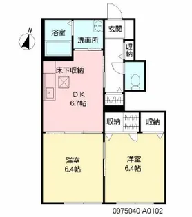 ファミール那珂川【103号室】の間取り