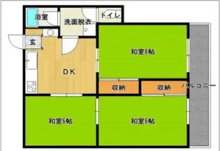 第1タイガービル【203号室】の間取り