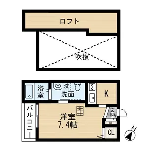 レガシィ井尻【205号室】の間取り