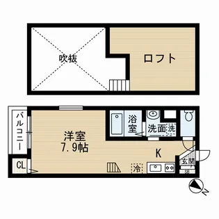 ヴィサージュ井尻【205号室】の間取り