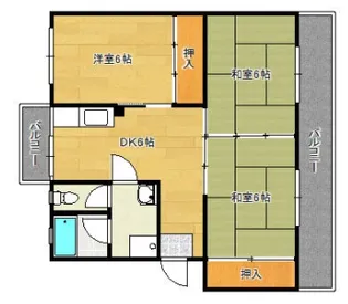 山下ハイツ【406号室】の間取り