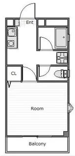 ハイホーム的場【402号室】の間取り