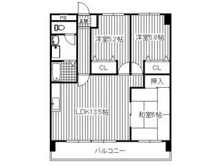 フローラル道善【2階】の間取り