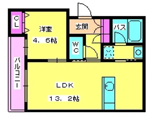 クスノキハウス【201号室】の間取り