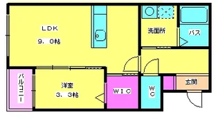 モアプラス井尻インディヴィ【402号室】の間取り