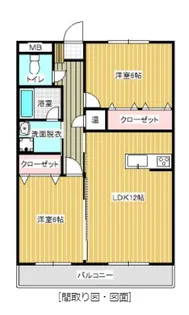 マンション 泉の杜【4階】の間取り