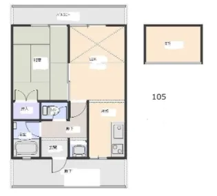 シティベール弥生【101号室】の間取り