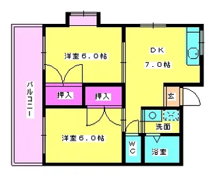 喜峰ハイツⅡ【201号室】の間取り