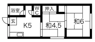 コーポまなみ【203号室】の間取り