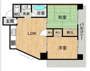 プレアール麦野【5階】の間取り