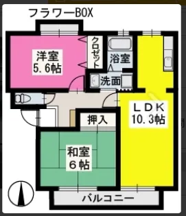 サンガーデン中原【202号室】の間取り