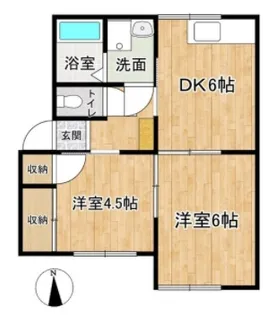 サンライフ白水【203号室】の間取り