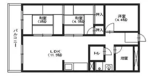 レジデンス80【401号室】の間取り