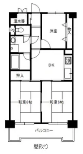 シティマンション井尻【406号室】の間取り