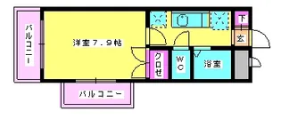 グランピアライフ宝町【210号室】の間取り