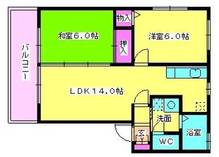 ステラコート井尻A【1階】の間取り
