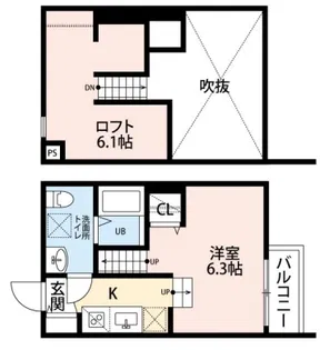 Hiroyu-Fukuoka Ⅰ【102号室】の間取り
