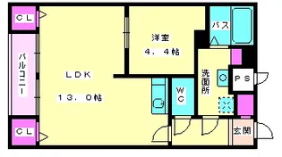 蓮葉マンション【4階】の間取り