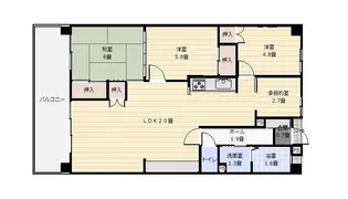 サンコーポたかき【403号室】の間取り