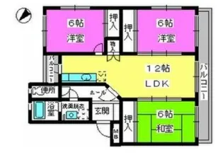 コーネル井尻【3階】の間取り