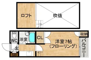 セラビ館【20C号室】の間取り