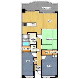 福岡県福岡市南区曰佐5丁目【マンション】の間取り