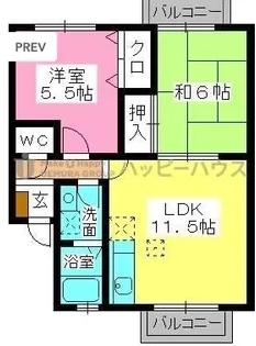 ティアラ長野【102号室】の間取り
