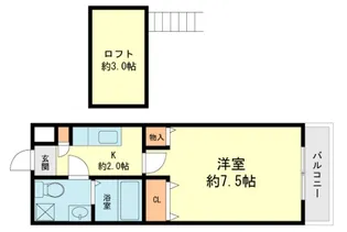 ピュアフリー井尻駅前 B【202号室】の間取り