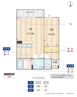 ホークヒルズ那珂川【201号室】の間取り
