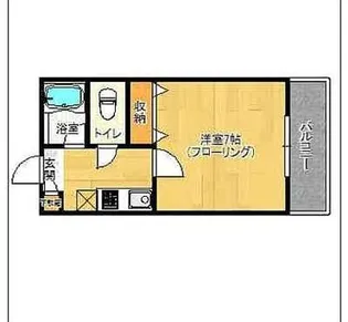 コアライフ井尻【103号室】の間取り