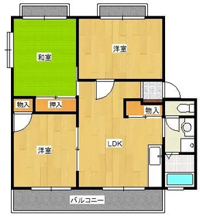 メゾンやよい坂【101号室】の間取り
